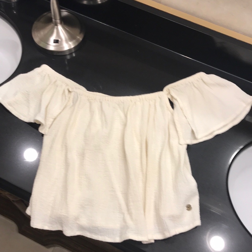 Roxy Off-Shoulder Princess In The Sea Crop Top